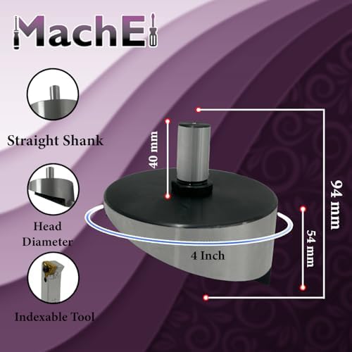 MachEl 4" Fly Cutter with Indexable Carbide Insert Tool 3/4"(19 mm)