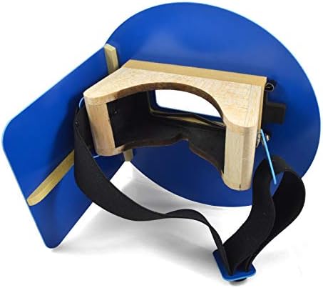 Wendy's Pancake Welding Hood Helmet w/Strap - Right Handed - Blue