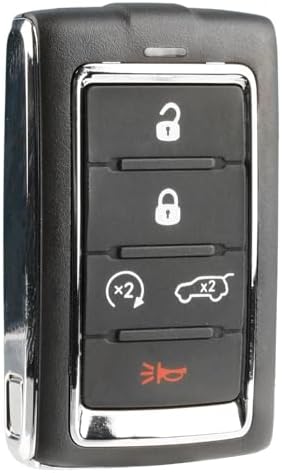5 Button Remote Keyless Entry Smart Key Replacement for Jeep Grand Cherokee L, Grand Cherokee, Wagoneer, Grand Wagoneer 2021 - 2024 FCC ID: M3NWXF0B1 IC: 7812A-WXF0B1 PN: 68469565AA