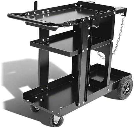 Welding Carts for Mig Welder Cart On Wheels Plasma Cutter Cart Mig Welding Cart with 400 Lbs Weight Capacity and 360° Swivel Wheels