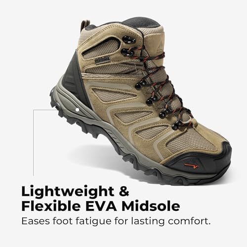 NORTIV 8 Waterproof Steel Toe Work Boots for Men