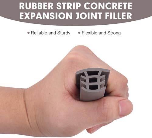 Flexible EPDM Rubber Strip (10 ft Long x 1/2 inch Wide) - Concrete Crack Repair & Replacement, Weather & Aging Resistant Expansion Joint Filler for Driveways, Sidewalks
