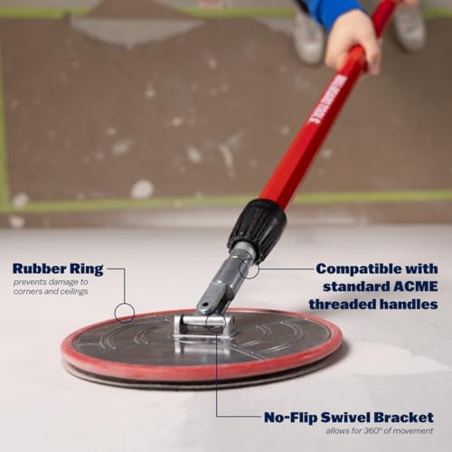 WAL-Board Tools Radial Pole Sander Drywall Kit, 9 Inch, 360 Degree Finish