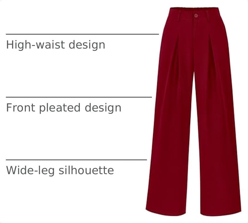 BTFBM Fall High Waisted Business Casual Palazzo Pants for Women Dressy 2026