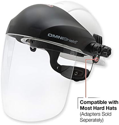 Lincoln Electric OMNIShield Professional Face Shield - Anti-Fog & Anti-Scratch Coated Clear Lens - Premium Headgear - K3752-1