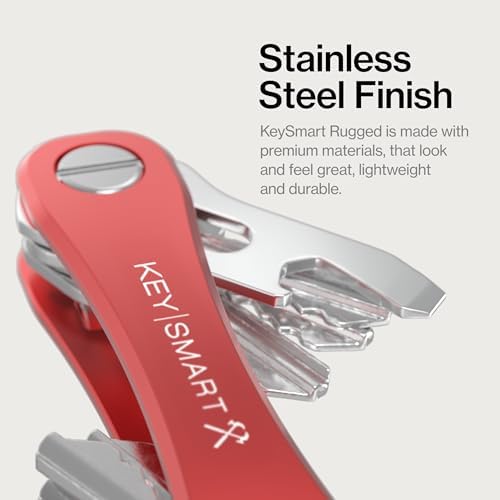 KeySmart Rugged Keychain Multitool Key Holder, Up to 14 Keys