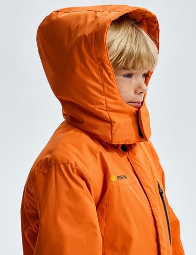 GEMYSE Boy's Waterproof Ski Snow Jacket Fleece Kids Winter Coat with Hood