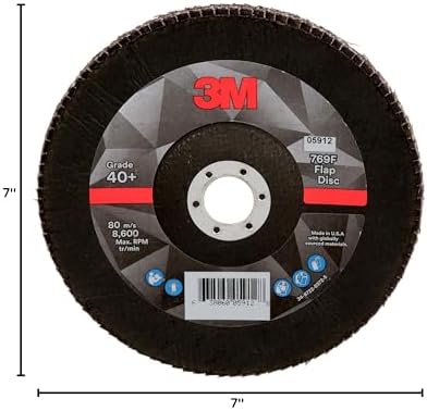 3M Flap Disc, 769F, 60+, T29, 7 in x 7/8 in