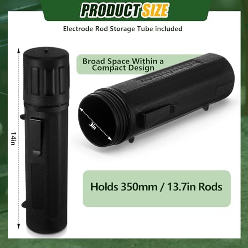 Zonon 4 Pcs Welding Rod Storage Tube 14 Inch Tig Rod Holder, Black