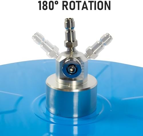 16" Pressure Washer Surface Cleaner with 4 Wheels, Coated Blue Stainless Steel Power Washer Surface Cleaner for Driveway Sidewalk Patio, 1/4" Quick Connector, 2 Extension Wand, 4000 PSI
