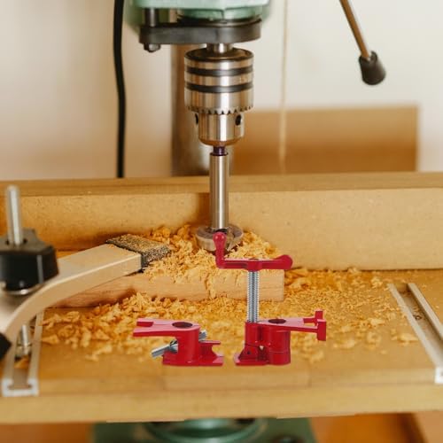 Woodworking Pipe Clamp Set with Rubber Protection, 1/2" Frame Assembly Gluing Clamps for Woodworking and Metalworking, Quick-release Workholding Device for Wood Paneling
