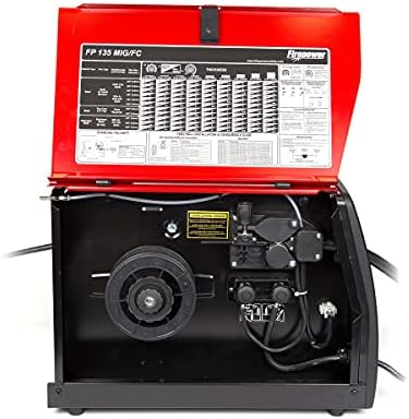 FIREPOWER 1444-0326 FP 135 2-in-1 MIG and Flux Cored Welding System, 135 Amp Max Output, 1/4" Max Plate Thickness, Up to .035" Wire, 6,000 Watt Generator, 115 VAC