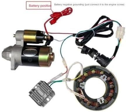 YAEGER Electric Start Conversion KIT L100 for YANMAR L100 10HP 186F for Diesel Engines Starter Motor Replacement