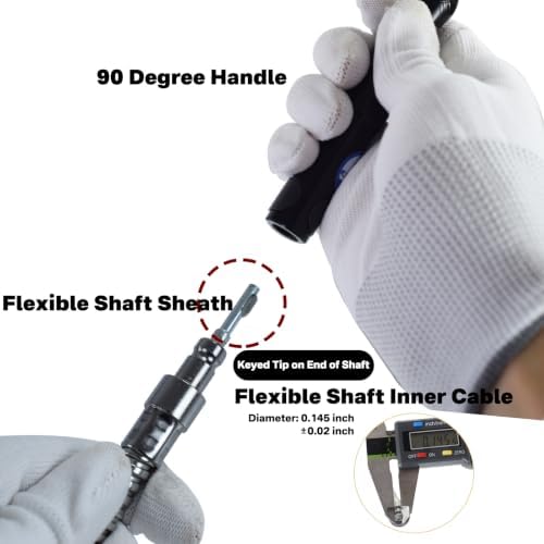 90 Degree Flexible Shaft Rotary Tool Handpiece Black
