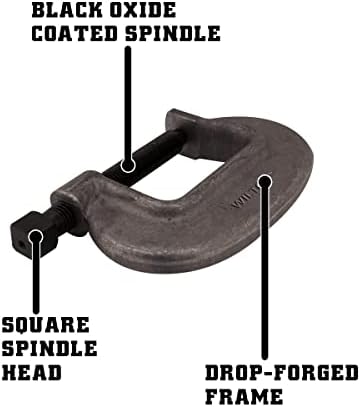 Wilton Brute Force C-Clamp, 4-1/2" Opening, 2-7/8" Throat, 20000 Lbs. Clamping Force (Model 4 F.C.)