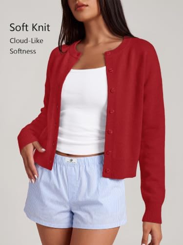 Trendy Queen Cropped Cardigan Sweaters for Women Fall Fashion Clothes 2026