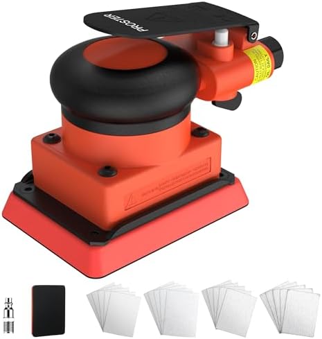 Proster Air Orbital Sander 12000RPM Pneumatic Sander 5mm Orbit 20pc 3x4"
