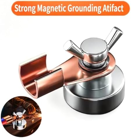Welded Grounding Device Powerful Copper Electrode Welding Fixing Clamps Single Head Support 1Pcs(28mmX17mm)