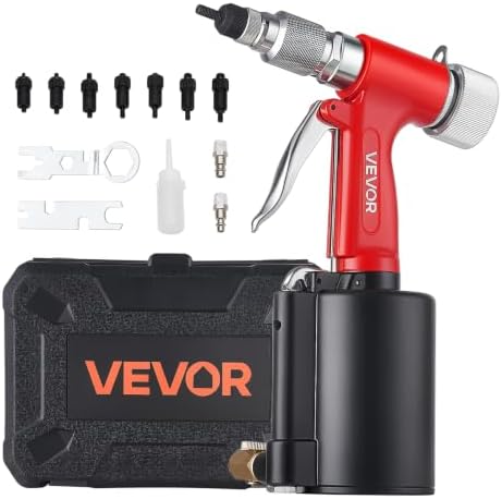 VEVOR Pneumatic Rivet Nut Gun Kit with 8PCS SAE & Metric Gun Heads
