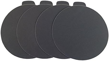 Starcke 5 inch Sanding Discs Round Sand Paper Discs 600 Grit, 100 Pack Black Silicon Carbide Sanding Disc, Adhesive PSA Tab Orbital Sander Pads for Wood, Glass, Metal, Concrete & Composites, Wet & Dry