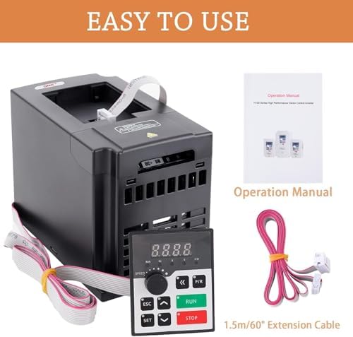 QNK 1.5KW 2HP AC 220V 7A VFD Converter Single to 3 Phase Inverter