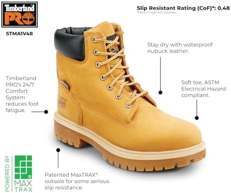 Timberland PRO Mens Direct Attach MaxTRAX Soft Toe SRO Boot