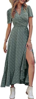 PRETTYGARDEN Women's Boho Floral Summer Maxi Dresses