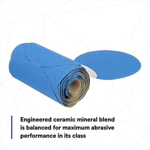 3M Stikit Blue Abrasive Disc Roll, 321U, 36202, 6 in, 80+ Grade, No Hole