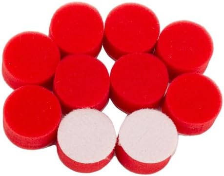Maxshine 10 Pieces MN01 Mini Polisher and Accessories - 26mm (1”) Red Finishing Pads, Ideal for Precision Car Detailing, Polishing & Buffing Small Areas - Professional Auto Detailing Tools
