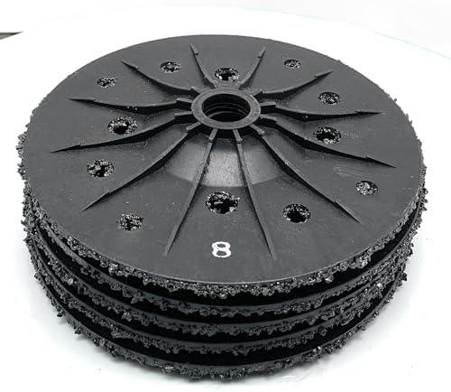 SIGNI 5 Pack SiC Plastic Back Grinding Wheel for Granite/Marble/Concrete and Glasses (7 INCH, 8 GRIT)