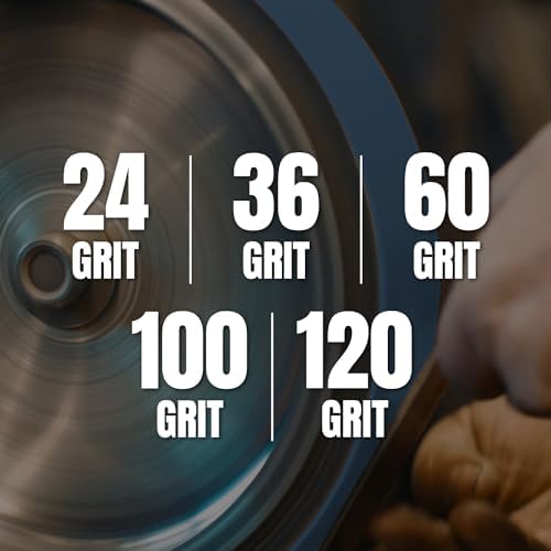 POWERTEC 1x30 Sanding Belts, 12PK, 24 Grit Zirconia 1 x 30 inch Sanding Belts for Belt Grinder, Belt and Disc Sander, Knife Sharpening, Woodworking, Metalworking, Derusting (4130024Z-6-P2)