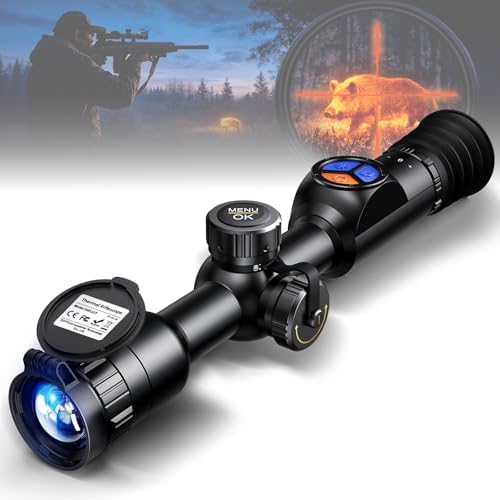 GOYOJO GRS Series Thermal Riflescope for Hunting, 256X192 High Resolution Thermal Imaging Scope with 50Hz High Sensitivity Optics IR Night Vision Rifle Scope, Rangefinding & Ballistic Assistance, RAV