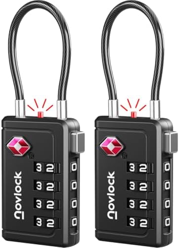 TSA Approved Luggage Locks, Travel Locks with Inspection Indicator