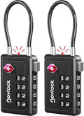 TSA Approved Luggage Locks, Travel Locks with Inspection Indicator