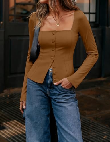 ZESICA Women's Business Casual Fitted Blazers Office Outfits