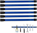 18" Magnetic Tool Holder Strip, 6 Pieces Blue Metal Tool Organizer Rack with Stainless Steel Surface, Magnet Bar for Garage Workshop, Easy To Install with Mounting Screws