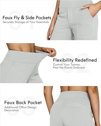 G4Free Yoga Pants for Women Wide Leg Pants with Pockets High Waisted