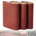 3 Pack 37" x 60" Wide Sanding Belts, 120 Grit Aluminum Oxide Sander Belts