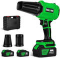 Leaf Blower Cordless,Battery Powered 800,000 RPM Electric Leaf Blower with 2 x 4.0Ah Battery and Charger Handheld Blowers for Lawn Care,Dust,Snow,Car Blowing Water with 2 Extended Nozzle,Dark Green
