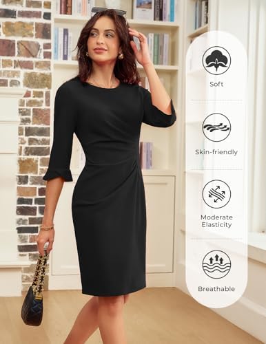 GRACE KARIN Work Dresses for Women 3/4 Sleeve Sheath Business Dress