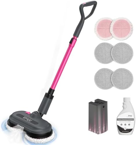 VMAI Cordless Electric Mop for Floor Cleaning, Detachable Battery