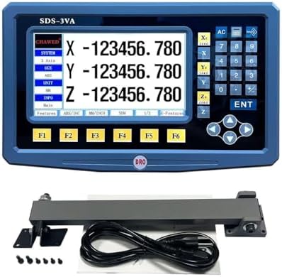 DRO Digital Readout 2 Axis 3 Axis 7″ LCD Screen DRO Readout Display Linear Scale for Bridgeport/Knee Mill Milling Machine Lathe Machine Tools (SDS-3VA-LCD)