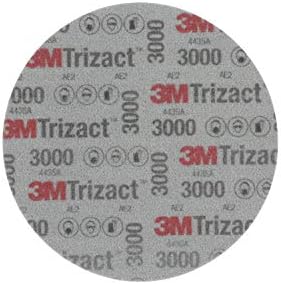 3M Trizact Hookit Foam Disc, 02085, 6 in, P3000, 15 Discs per Carton,Blue751 (Pack of 4)