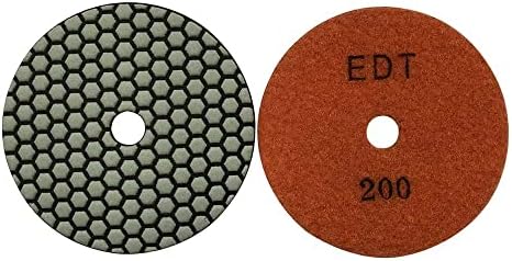 4" Dry Stone & Concrete Polishing Pad, 1.5mm Segment Height, 200 Grit