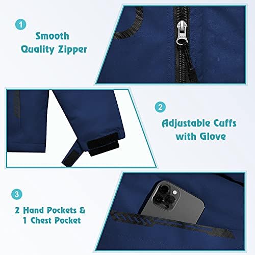 FARVALUE Boys Waterproof Ski Jacket Windproof Winter Coat Warm Snow Coat Outdoor Raincoats with Removable Hood