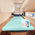 JS Sanders AFT Berth Boat Sheet 1 Pcs 600 TC Egyptian Cotton, Aqua Blue
