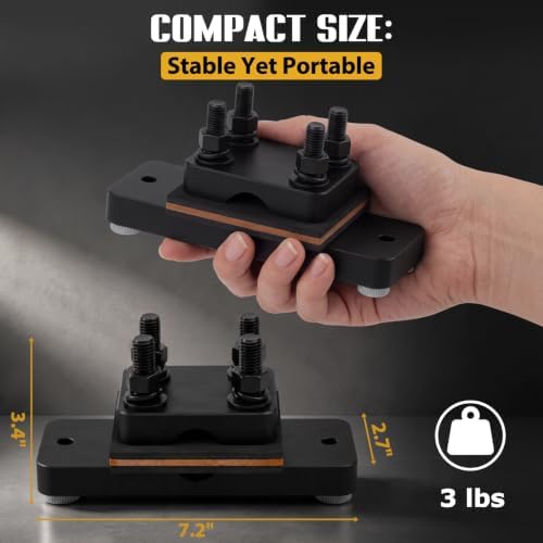Heavy Duty Barrel Vise Tool with Scratch Free Protective Leather Pads, Fits 0.67" to 1.375" Outside Diameter, Durable Steel Construction with High Strength 8-Grade Bolts Black