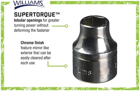 Williams B-610 5/16-Inch Shallow 6 Point Socket