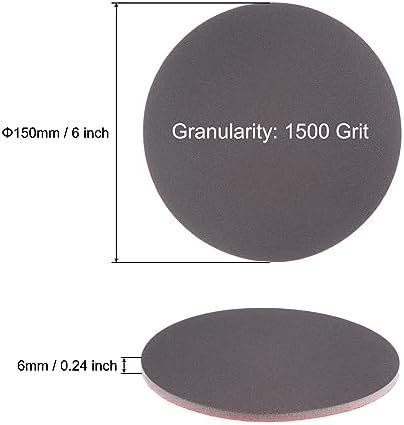 uxcell 30pcs 1500 Grit Sanding Sponge 6" Hook and Loop Sponge Sanding Disc