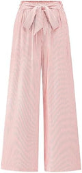BTFBM Striped Palazzo Pants for Women Fall 2026 Wide Leg Dress Work Pants